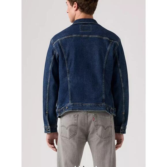 Levi's Strauss Men's Denim Trucker Jacket Medium Wash Size LARGE Jean Coat - Picture 3 of 13